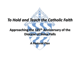 Journeying Towards Our 125th Anniversary: A Pastoral Plan