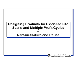 Designing Products for Extended Life Spans and Multiple