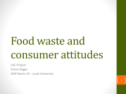 Food waste and consumer attitudes - IIIEE