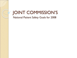 JOINT COMMISSION’S