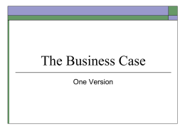 The Business Case - Texas Christian University