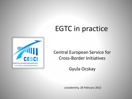 EGTC in practice