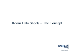 Room Data Sheets - Workface Solutions
