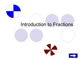 Introduction to Fractions - Academic Success for All
