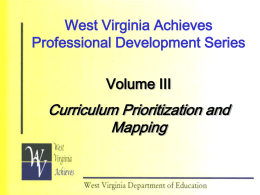 Prioritizing and Mapping the Curriculum