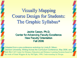 Visually Mapping Course Goals for Students: The Graphic