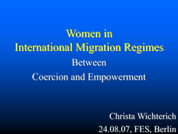 Women in International Migration Regimes