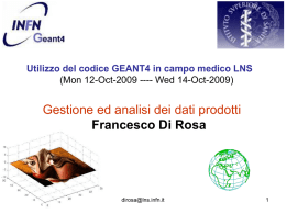 Diapositiva 1 - GEANT4 at LNS