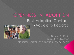 PRIVACY ISSUES IN ADOPTION