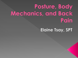 Posture, Body Mechanics, and Back Pain - NATEA
