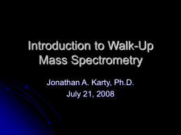 Introduction to Organic Mass Spectrometry