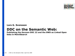 DDC on the Semantic Web: Publishing the German DDC 22 and