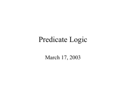 Predicate Logic - McMaster University
