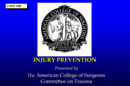 INJURY PREVENTION FOR SURGEONS