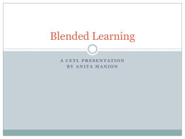 Teaching Blended Courses