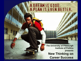 The Rules Have Changed – Play to Win!” New Thinking on