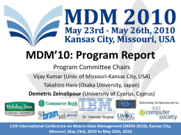 MDM’10: Program Report