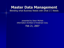 Master Data Management - DAMA-MN