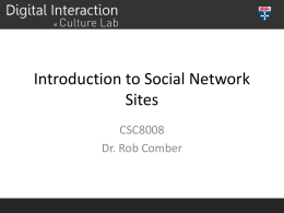 Introduction to Social Network Sites