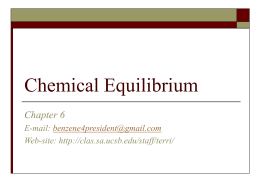 Chemical Equilibrium - UCSB Campus Learning Assistance