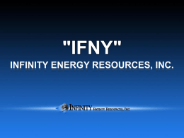Company Overview - Infinity Energy Resources | IFNY Oil