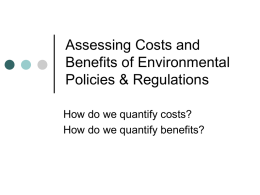 Introduction to the Costs and Benefits of Environmental