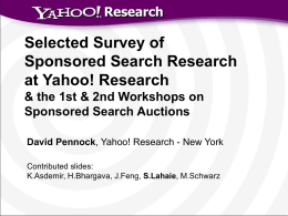 Internet-based Auctions and Markets