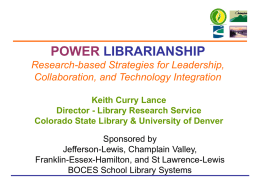 POWER LIBRARIANSHIP: Research