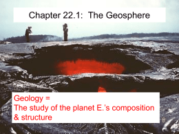 Chapter 22.1: Earth’s Structure