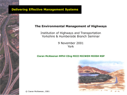 Highways Environmental Management System (McA)