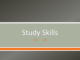 Study Skills - West Chester University of Pennsylvania