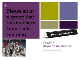 CogAT 7 Cognitive Abilities Test
