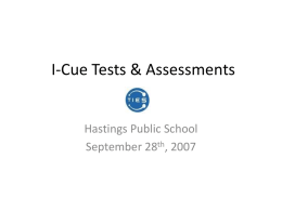I-Cue Test & Assessment