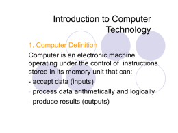 Introduction to Computer Technology
