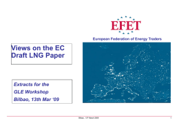 EFET – views on EC Draft LNG Paper
