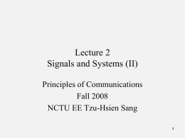 Signals and Systems - National Chiao Tung University