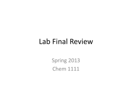 Lab Final Review