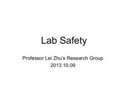 Lab Safety - Case Western Reserve University