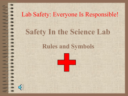 Safety In the Science Lab - Landmark Christian School