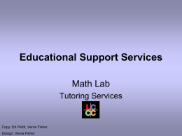 Math Lab Tutoring Services - Lehigh Carbon Community College