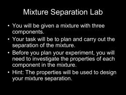 Mixture Separation Lab - Newton Local Schools Home