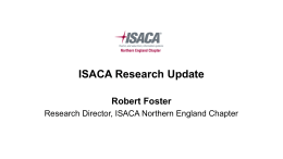 ISACA Research Update