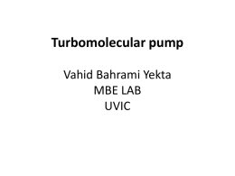 Turbomolecular pump Vahid Bahrami Yekta MBE LAB UVIC