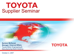 Toyota Contractors Event