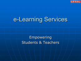 e-Learning Programmes from UPTEC