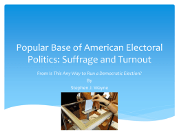 Popular Base of American Electoral Politics