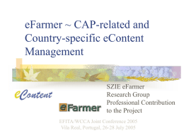 eFarmer ~ CAP-related and Country