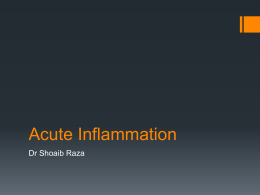 Acute Inflammation - Rawal College Of Dentistry
