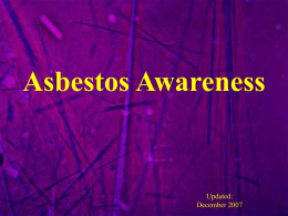 Asbestos Awareness - Fire Training Tracker