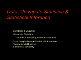 Univariate Statistics